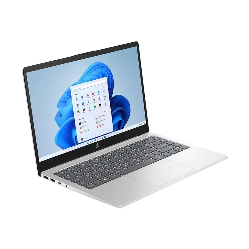 HP 14-ep0425TU, Processor: Intel Core i5-1334U (13th Gen, 10 cores, 12 threads, up to 4.6 GHz, 12MB cache)  Graphics: Integrated Intel Iris Xe Graphics  RAM: 8GB DDR4-3200 MHz (single slot, upgradeable)  Storage: 512GB PCIe NVMe M.2 SSD  Display: 14-inch Full HD (1920×1080), IPS, anti-glare, 250 nits brightness  Keyboard: Full-size, backlit, soft gray with numeric keypad  Camera: HP True Vision 720p HD with privacy shutter  Audio: Dual speakers, HP Audio Boost  Connectivity: Wi-Fi 6, Bluetooth 5.4, HDMI 1.4, USB Type-A (x2), USB Type-C, audio jack  Battery: 41Wh, 3-cell Li-ion polymer, fast charging (50% in 30 minutes)  Weight: ~1.4–1.5 kg (lighter than 15.6-inch models)  OS: Windows 11 Home (pre-installed)  Warranty: 2 years (battery & adapter 1 year)