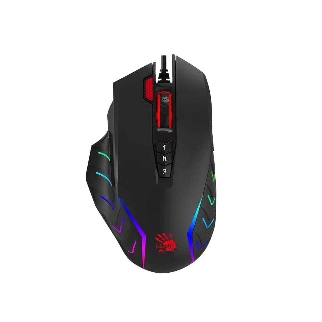 A4 TECH BLOODY J95S BLACK 8000 CPI 2-FIRE RGB ANIMATION GAMING MOUSE